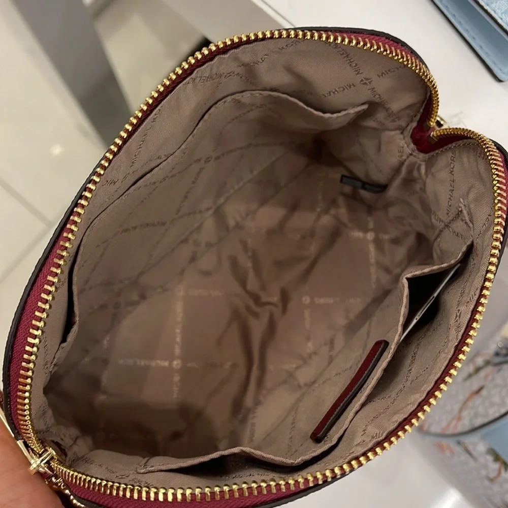 MICHAEL KORS Jet Set Medium Logo Dome Satchel Mulberry Multi